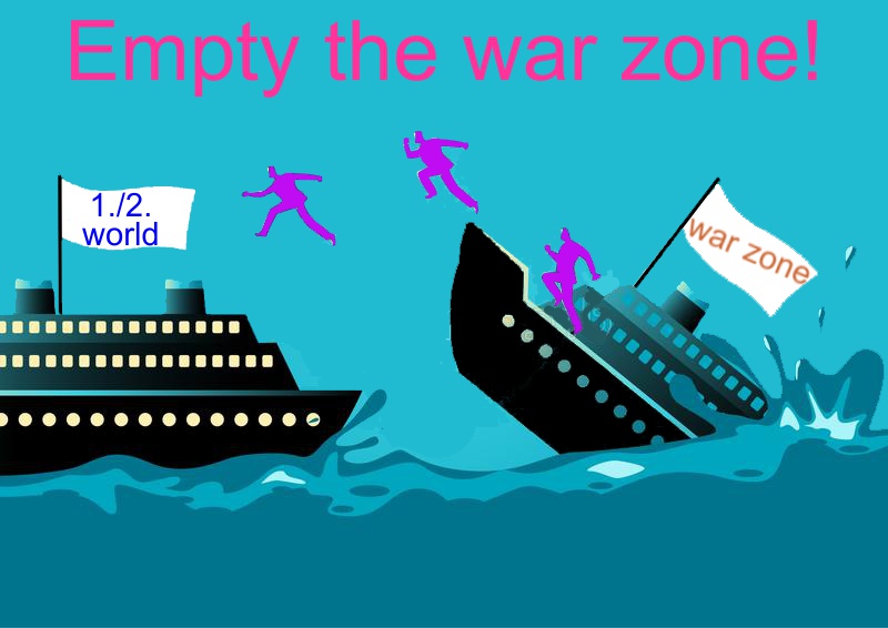 empty the war zones !