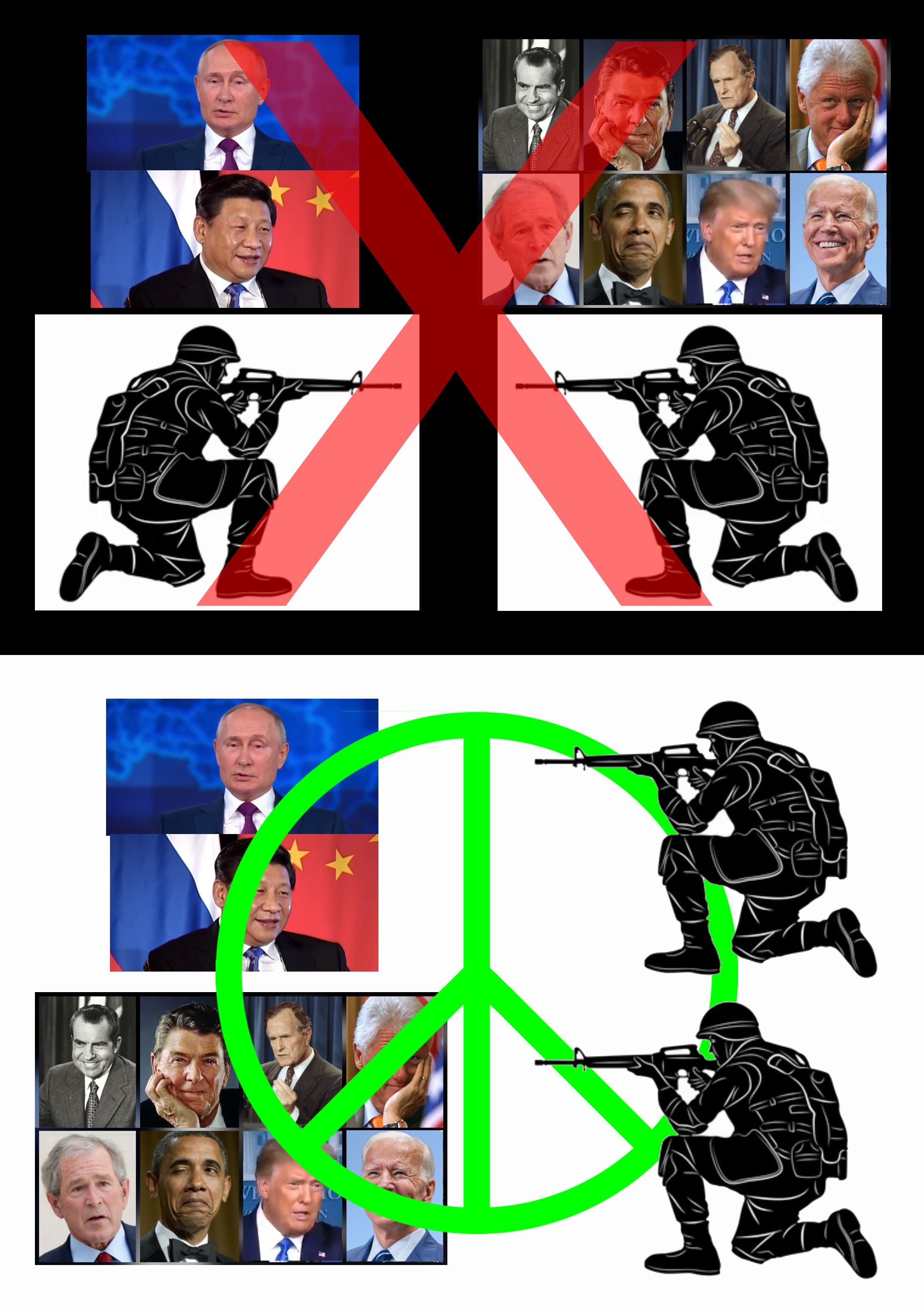 Soldiers on both sides (liberal / authoritarian oligarchic systems) should not shoot each other.